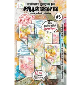 AALL & CREATE AALL & CREATE AUTOUR DE MWA & CO #5 CITRUS RAINBOW A6 DOUBLE-SIDED DESIGN PAPERS 10/PK