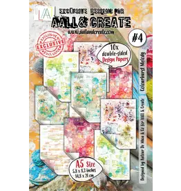 AALL & CREATE AALL & CREATE AUTOUR DE MWA & CO #4 COLOURBURST MELODY A5 DOUBLE-SIDED DESIGN PAPERS 10/PK