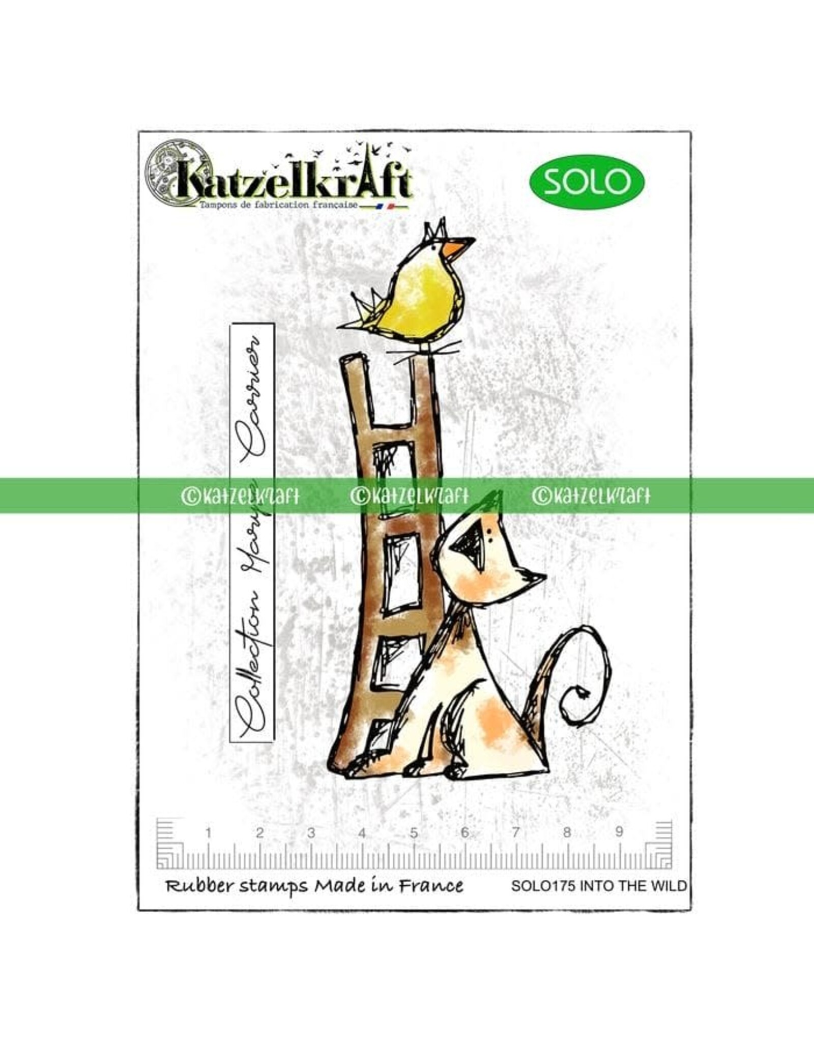 KATZELKRAFT KATZELKRAFT MARYSE CARRIER COLLECTION CHAT ÉCHELLE CLING STAMP SET