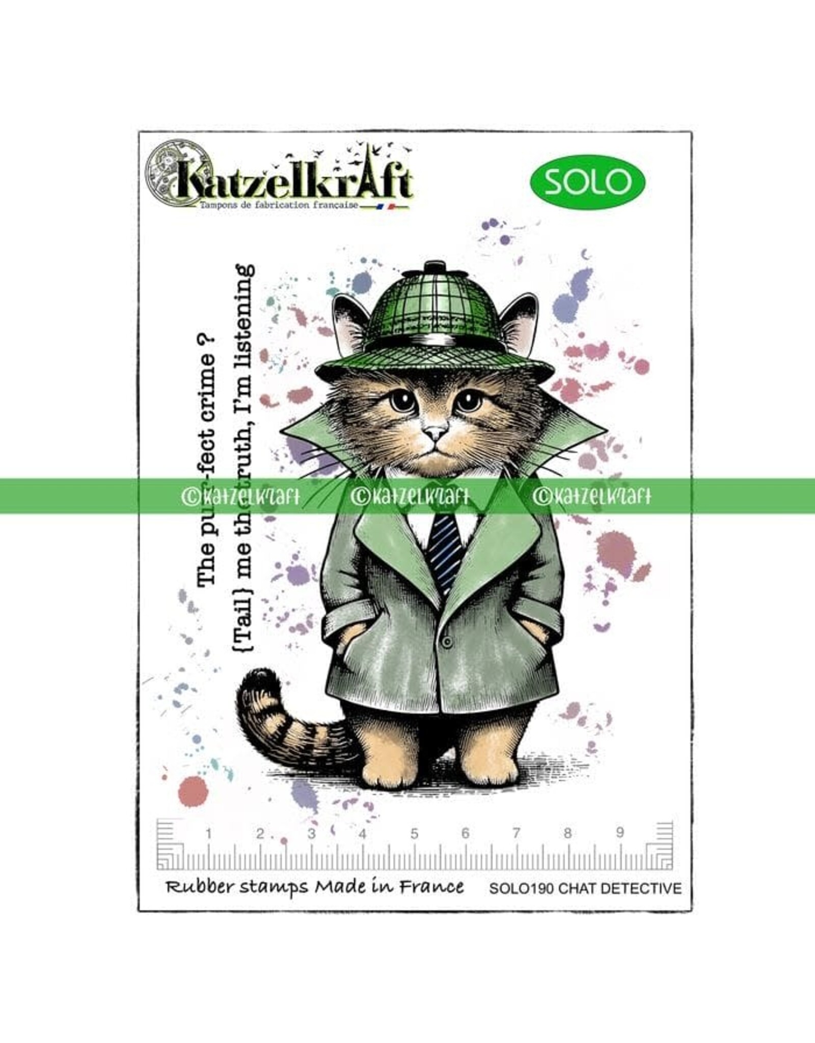 KATZELKRAFT KATZELKRAFT CHAT DÉTECTIVE CLING STAMP SET