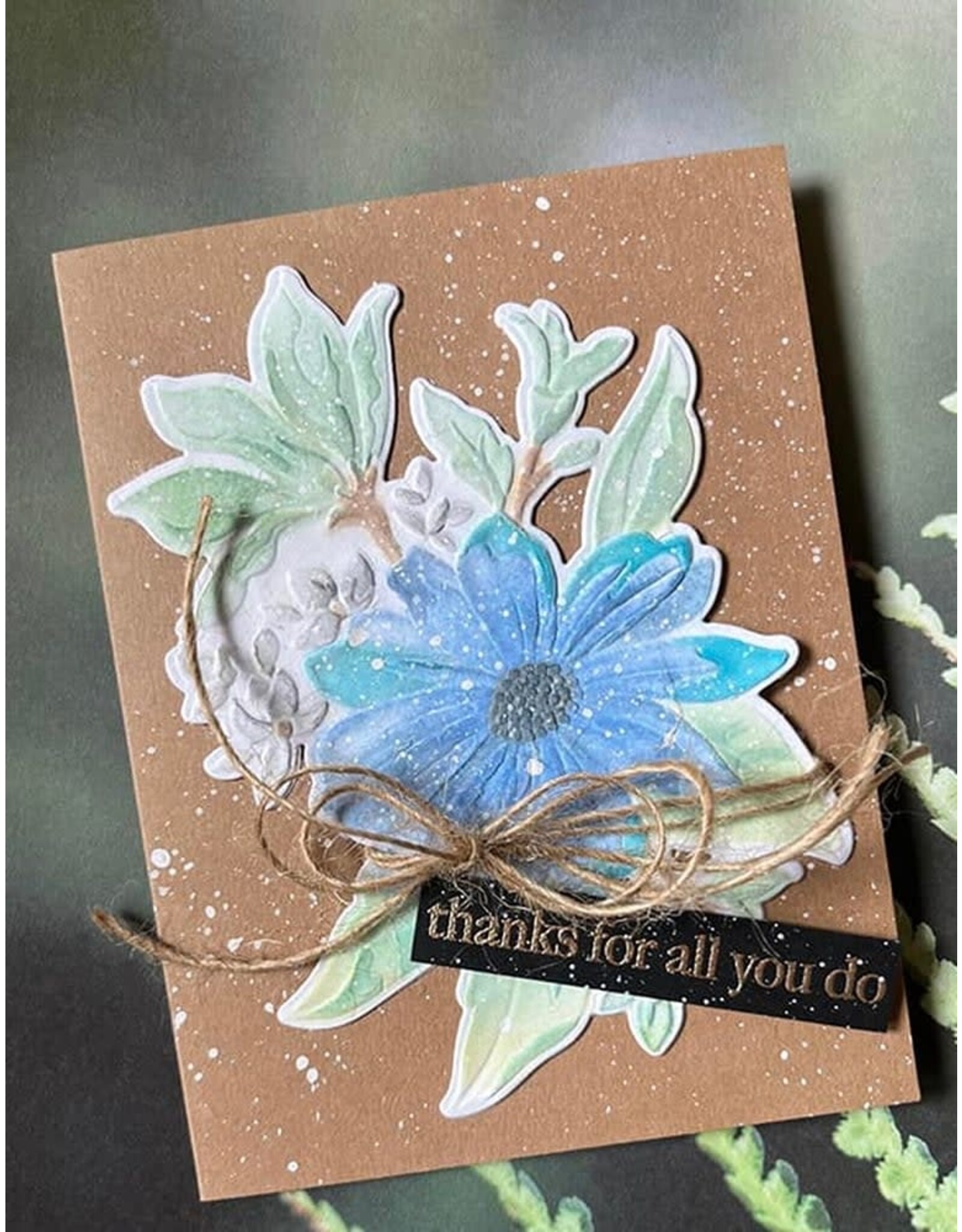 MEMORY BOX MEMORY BOX OPEN STUDIO GRACIOUS FLORAL 3D EMBOSSING FOLDER AND CUTTING DIE