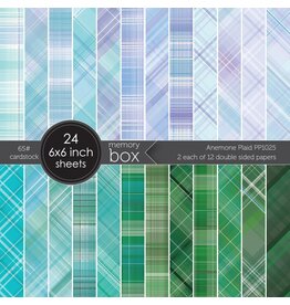 MEMORY BOX MEMORY BOX ANEMONE PLAID 6x6 PAPER PAD 24SHEETS