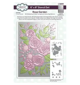 CREATIVE EXPRESSIONS CREATIVE EXPRESSIONS CATHIE SHUTTLEWORTH ROSE GARDEN 6x8 STENCIL SET 2/PK