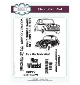 CREATIVE EXPRESSIONS CREATIVE EXPRESSIONS - CLASSIC CARS CLEAR STAMP SET