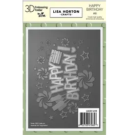 LISA HORTON CRAFTS LISA HORTON CRAFTS HAPPY BIRTHDAY A6 3D EMBOSSING FOLDER