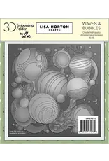 LISA HORTON CRAFTS LISA HORTON CRAFTS WAVES & BUBBLES 6x6 3D EMBOSSING FOLDER