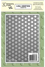 LISA HORTON CRAFTS LISA HORTON CRAFTS HONEYCOMB BACKGROUND 5x7 3D EMBOSSING FOLDER