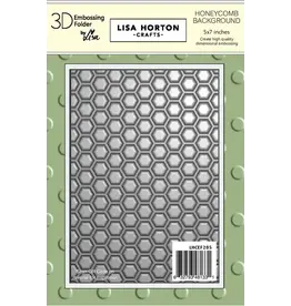 LISA HORTON CRAFTS LISA HORTON CRAFTS HONEYCOMB BACKGROUND 5x7 3D EMBOSSING FOLDER
