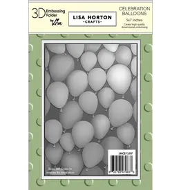 LISA HORTON CRAFTS LISA HORTON CRAFTS CELEBRATION BALLOONS 5x7 3D EMBOSSING FOLDER