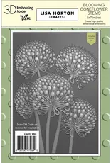 LISA HORTON CRAFTS LISA HORTON CRAFTS BLOOMING CONEFLOWER STEMS 5x7 3D EMBOSSING FOLDER & DIE