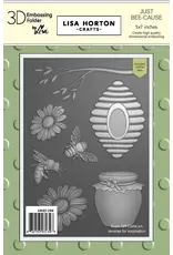 LISA HORTON CRAFTS LISA HORTON CRAFTS JUST BEE-CAUSE 5x7 3D EMBOSSING FOLDER & DIE