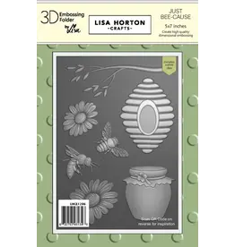 LISA HORTON CRAFTS LISA HORTON CRAFTS JUST BEE-CAUSE 5x7 3D EMBOSSING FOLDER & DIE