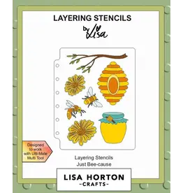 LISA HORTON CRAFTS LISA HORTON CRAFTS JUST BEE-CAUSE 5x7 LAYERING STENCILS