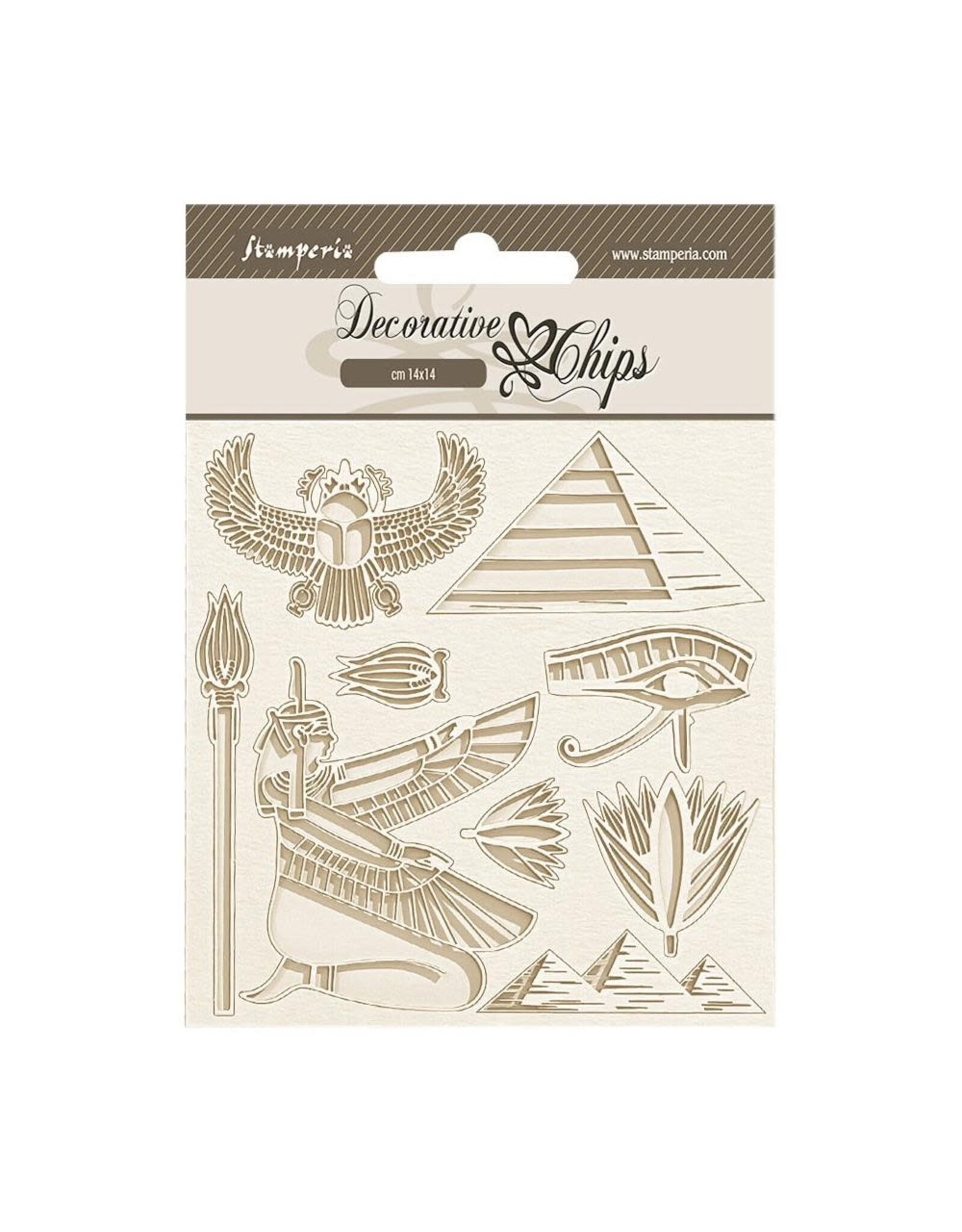 STAMPERIA STAMPERIA FORTUNE EGYPT PYRAMID 5.5x5.5 LARGE DECORATIVE CHIPS