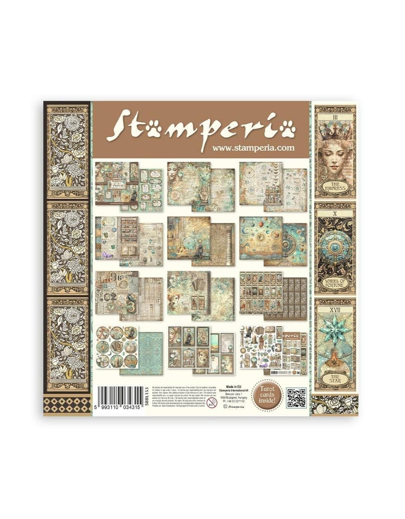 STAMPERIA STAMPERIA FORTUNE 12X12 COLLECTION PACK 10 SHEETS