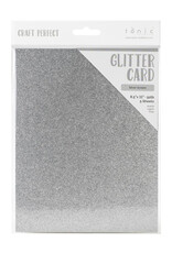TONIC TONIC STUDIOS GLITTER CARD SILVER SCREEN 8.5X11 5PK