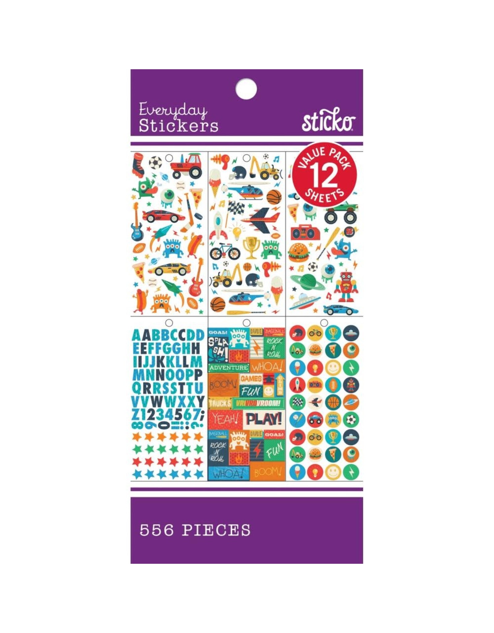 AMERICAN CRAFTS AMERICAN CRAFTS STICKO BOY ICONS THEMED STICKERS VARIETY PACK