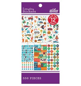 AMERICAN CRAFTS AMERICAN CRAFTS STICKO BOY ICONS THEMED STICKERS VARIETY PACK