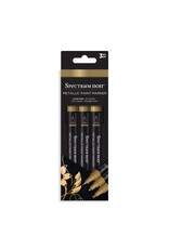 SPECTRUM NOIR SPECTRUM NOIR LIQUID GOLD METALLIC PAINT MARKERS 3/PK