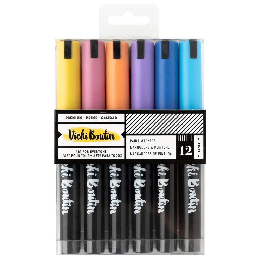 AMERICAN CRAFTS AMERICAN CRAFTS VICKI BOUTIN MIXED MEDIA PAINT MARKERS 12PK