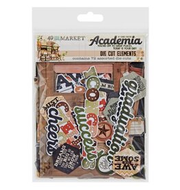 49 AND MARKET 49 AND MARKET ACADEMIA ELEMENTS DIE-CUTS 72/PK