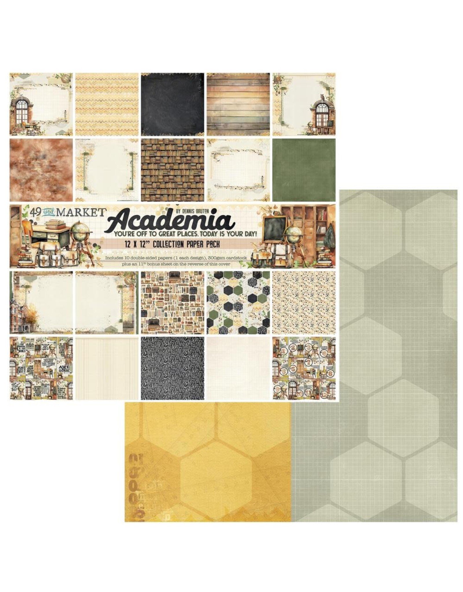 49 AND MARKET 49 AND MARKET ACADEMIA 12x12 COLLECTION PACK