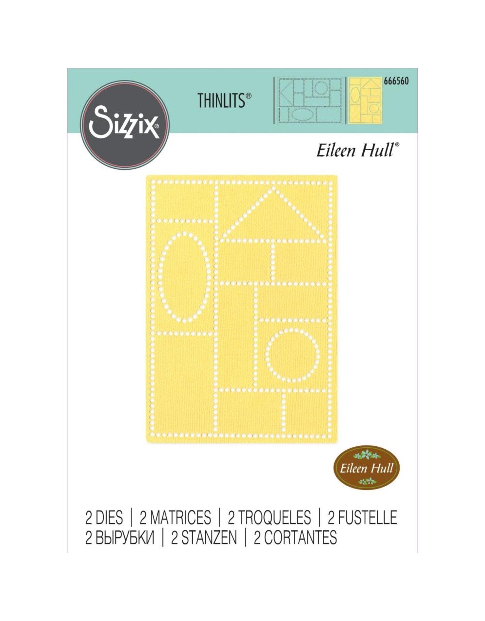 SIZZIX SIZZIX EILEEN HULL THINLITS FAUX POSTAGE DIE SET