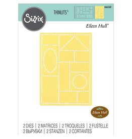 SIZZIX SIZZIX EILEEN HULL THINLITS FAUX POSTAGE DIE SET