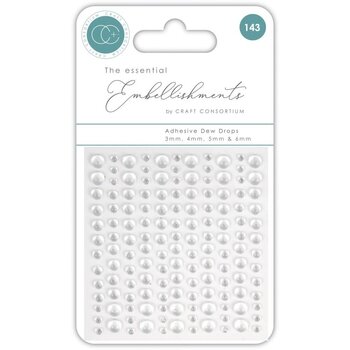 CRAFT CONSORTIUM ESSENTIAL EMBELLISHMENTS CLEAR ADHESIVE DEW DROPS
