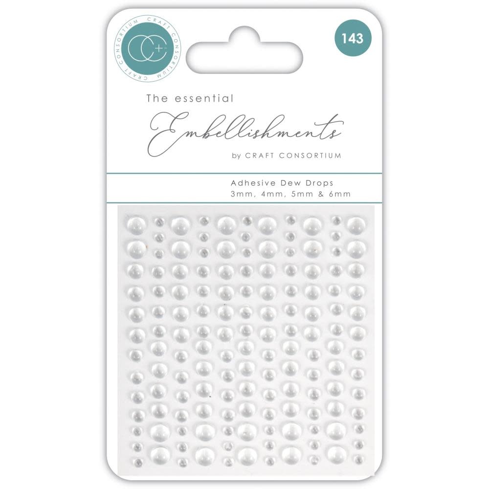 CRAFT CONSORTIUM ESSENTIAL EMBELLISHMENTS CLEAR ADHESIVE DEW DROPS