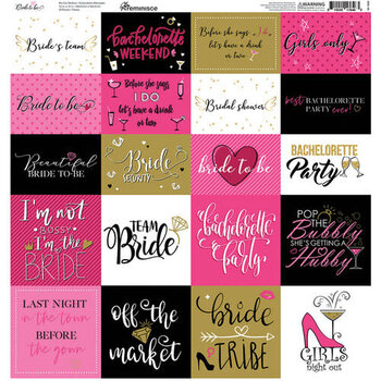 DESIGNS BY REMINISCE REMINISCE BRIDE TO BE 12x12 CARDSTOCK STICKERS