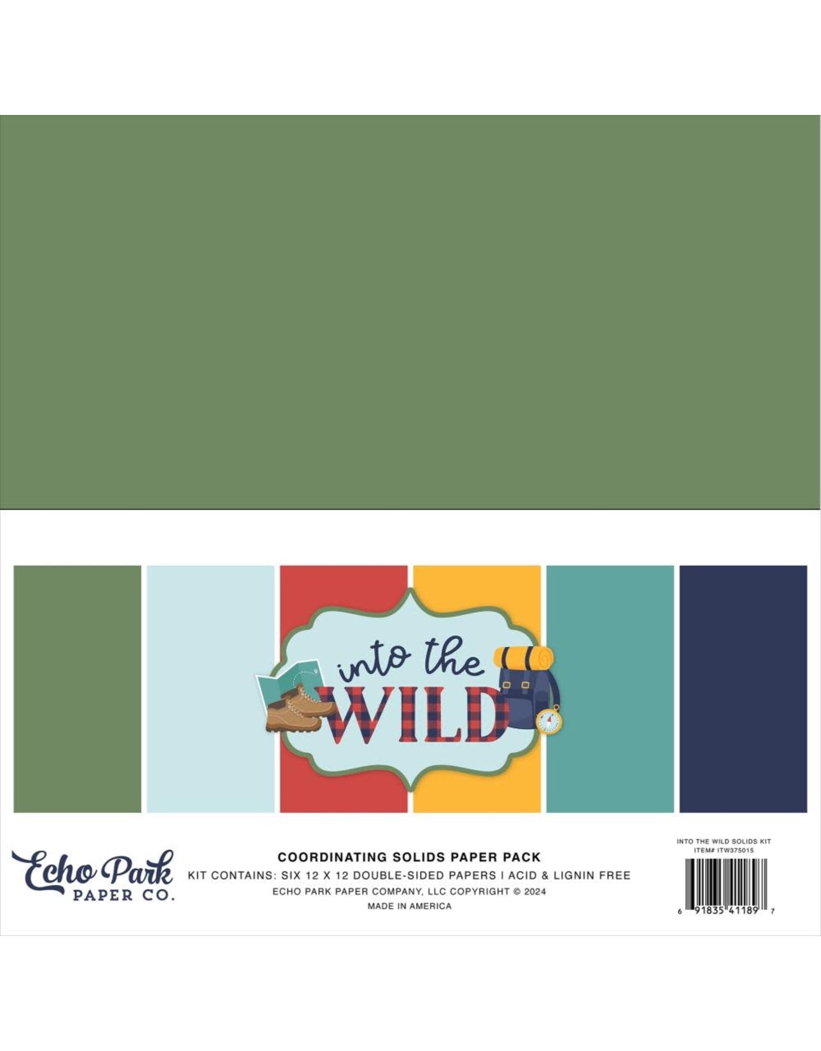 ECHO PARK PAPER ECHO PARK INTO THE WILD 12x12 SOLIDS COLLECTION KIT