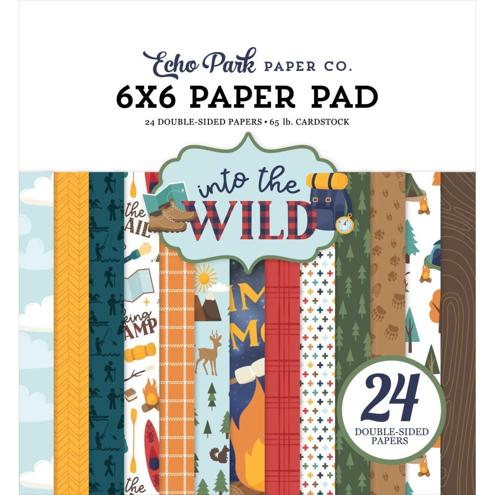 ECHO PARK PAPER ECHO PARK INTO THE WILD 6x6 PAPER PAD 24 SHEETS