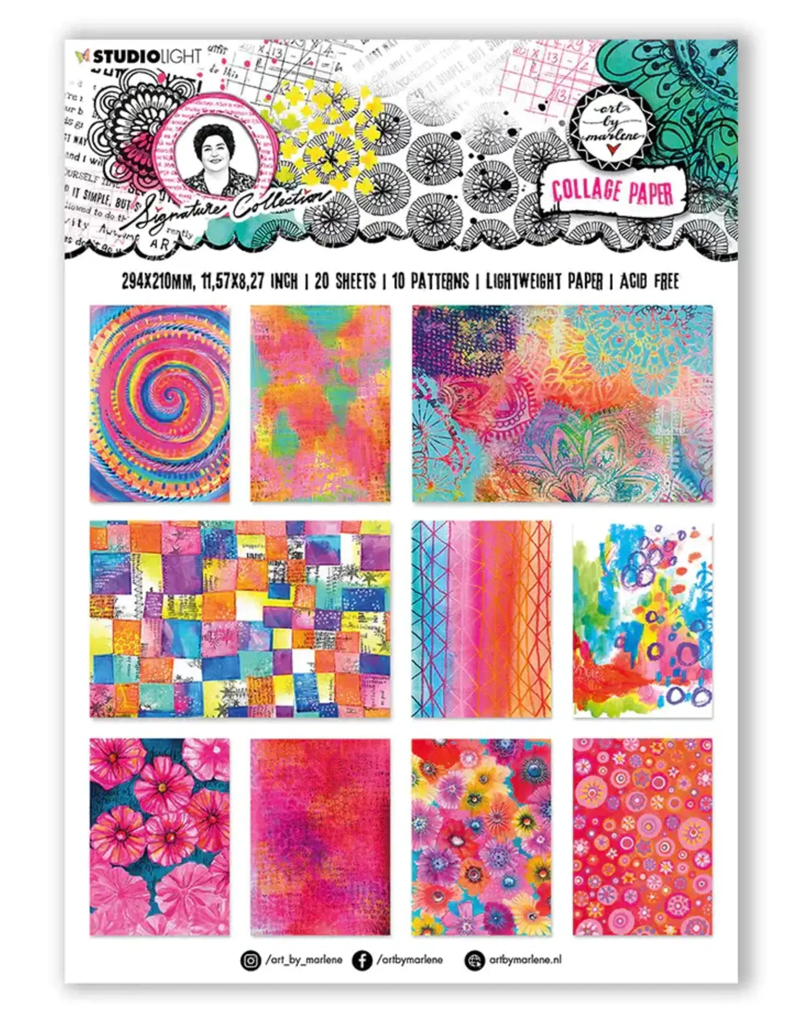 STUDIOLIGHT STUDIOLIGHT ART BY MARLENE SIGNATURE COLLECTION COLORFUL DAYS COLLAGE PAPER