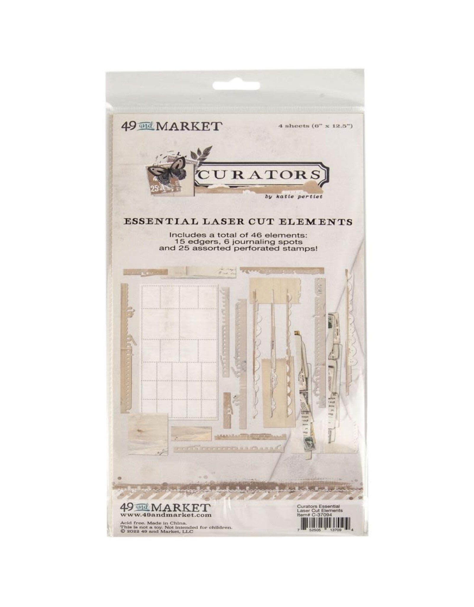 49 AND MARKET 49 AND MARKET CURATORS ESSENTIAL 6x12 LASER CUT ELEMENTS  46/PK