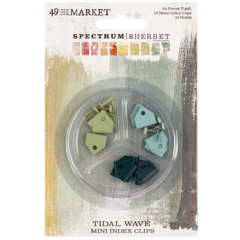 49 AND MARKET 49 AND MARKET SPECTRUM SHERBET TIDAL WAVE MINI INDEX CLIPS 12/PK