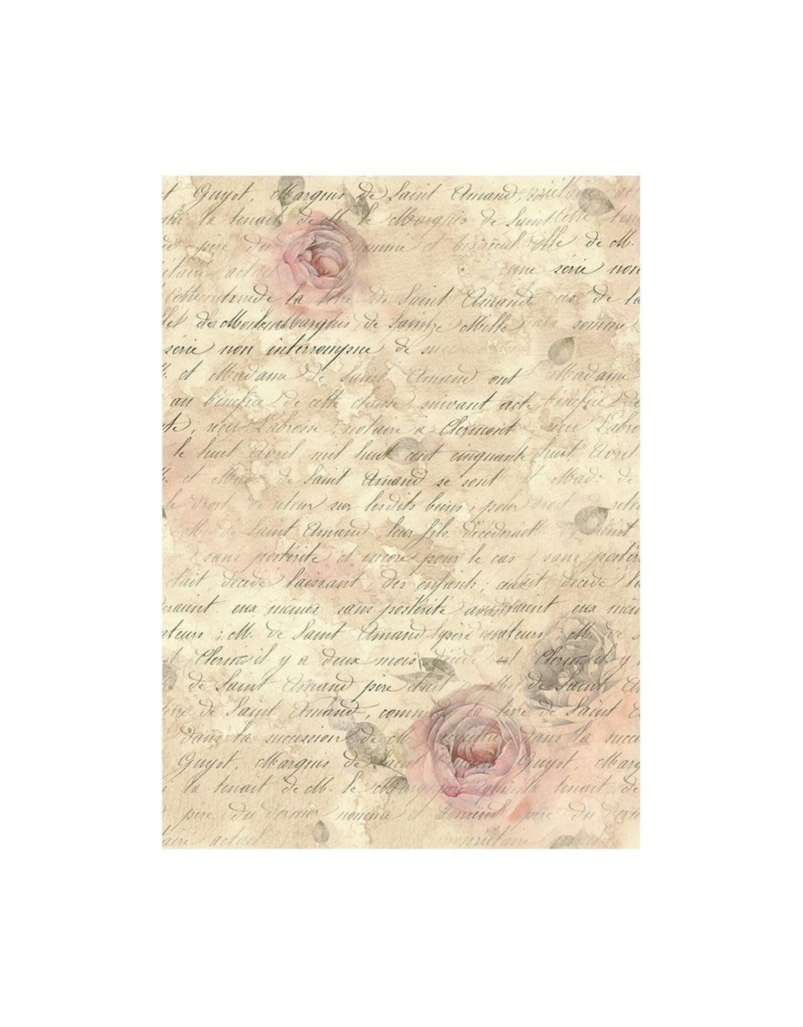 STAMPERIA STAMPERIA SHABBY ROSE ASSORTED A6 RICE PAPER BACKGROUNDS 8/PK