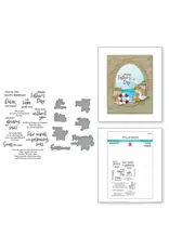 SPELLBINDERS SPELLBINDERS DAWN WOLESLAGLE FAIR WINDS COLLECTION FAIR WINDS SENTIMENTS CLEAR STAMP & DIE SET