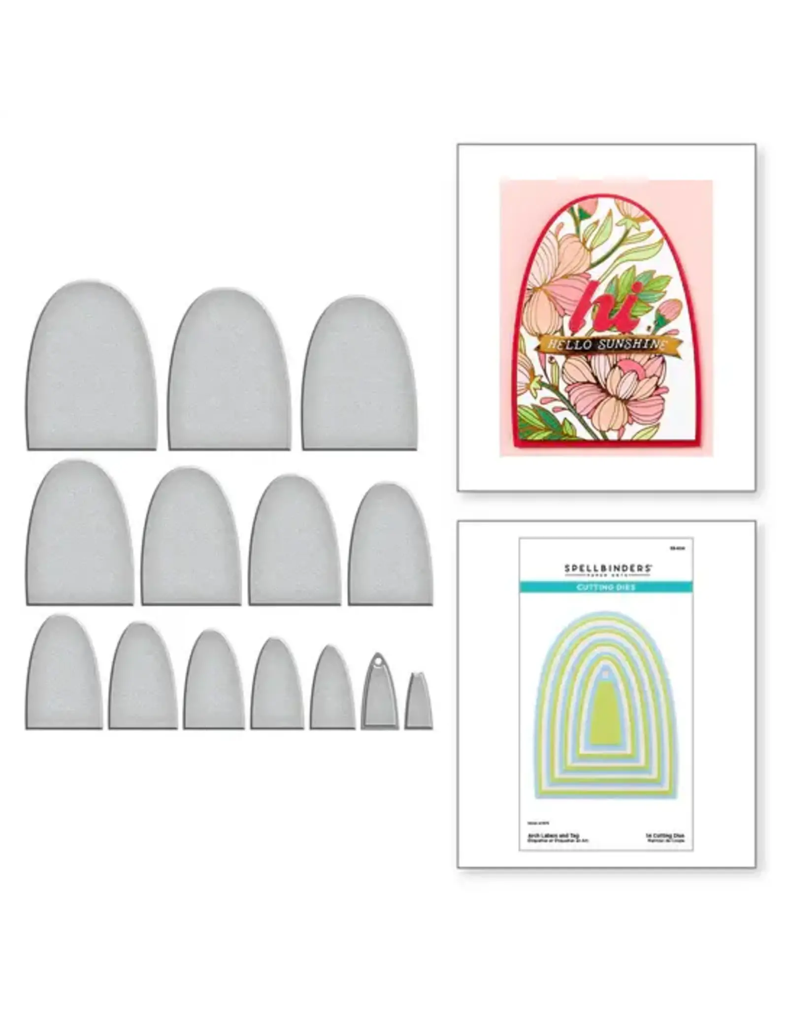 SPELLBINDERS SPELLBINDERS SEALED 3D BOTANICAL COLLECTION ARCH LABELS AND TAG DIE SET
