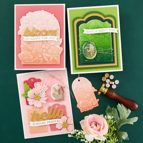 SPELLBINDERS SPELLBINDERS SEALED 3D BOTANICAL COLLECTION ARCH LABELS AND TAG DIE SET