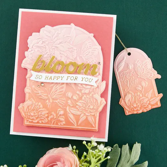 SPELLBINDERS SPELLBINDERS SEALED 3D BOTANICAL COLLECTION FLORAL FOR YOU 3D EMBOSS & CUT EMBOSSING FOLDER & DIE SET