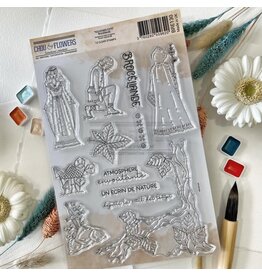 CHOU & FLOWERS CHOU & FLOWERS COLLECTION SOUVENIRS D'ETE BROCELIANDE CLEAR STAMP SET