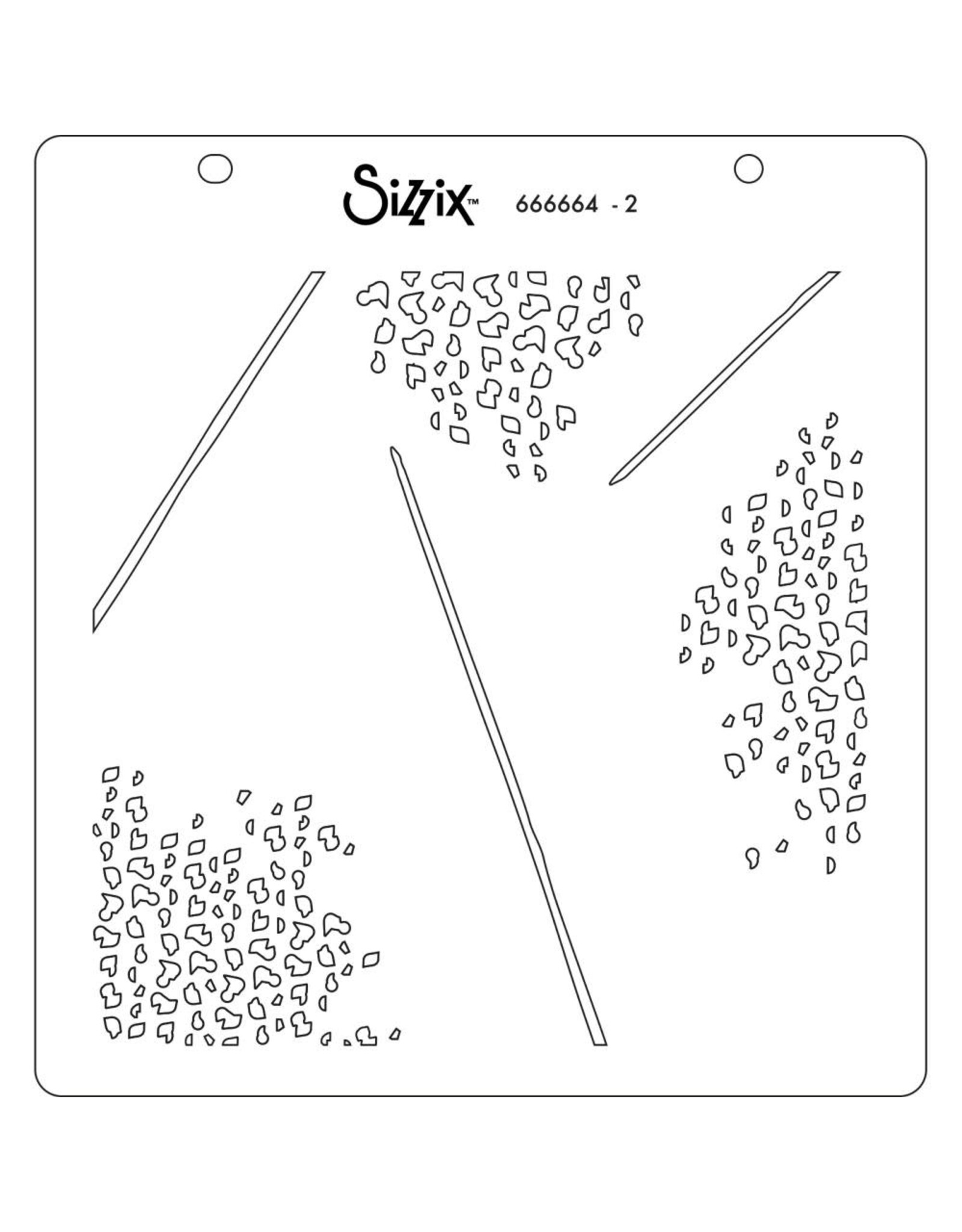 SIZZIX SIZZIX FERN 6x6 LAYERED STENCIL SET 4/PK