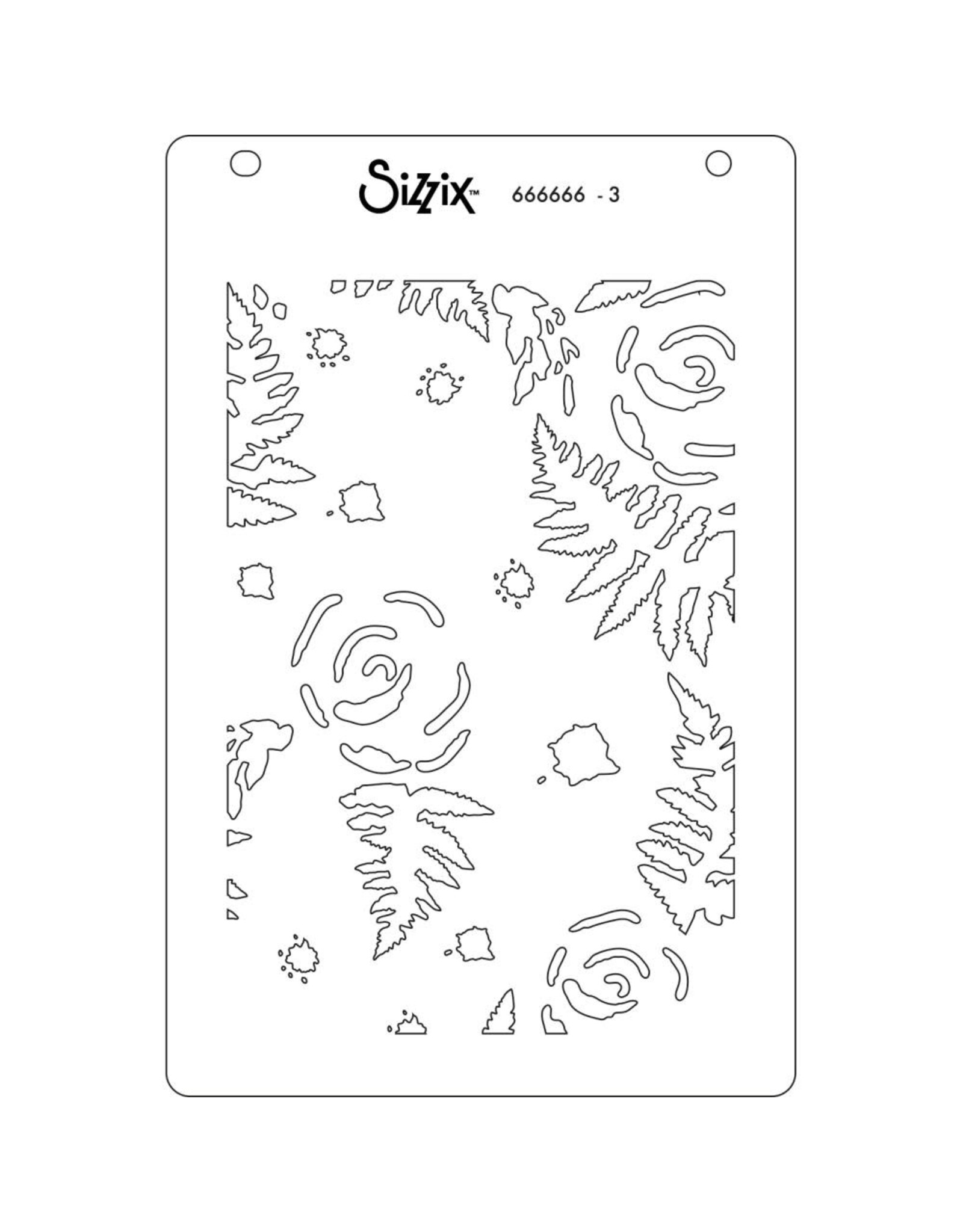 SIZZIX SIZZIX ABSTRACT BLOOMS A6 LAYERED STENCIL SET 4/PK