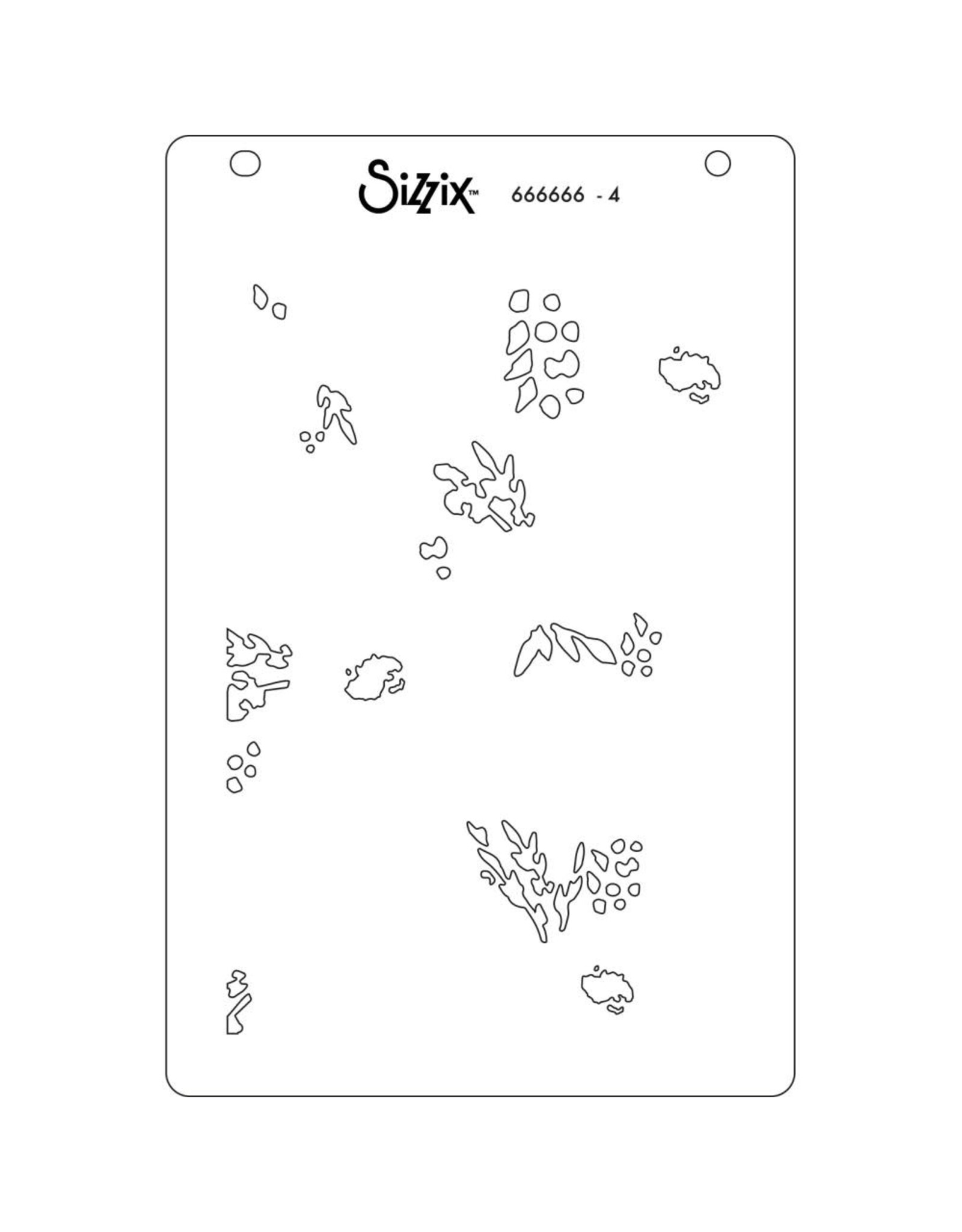 SIZZIX SIZZIX ABSTRACT BLOOMS A6 LAYERED STENCIL SET 4/PK