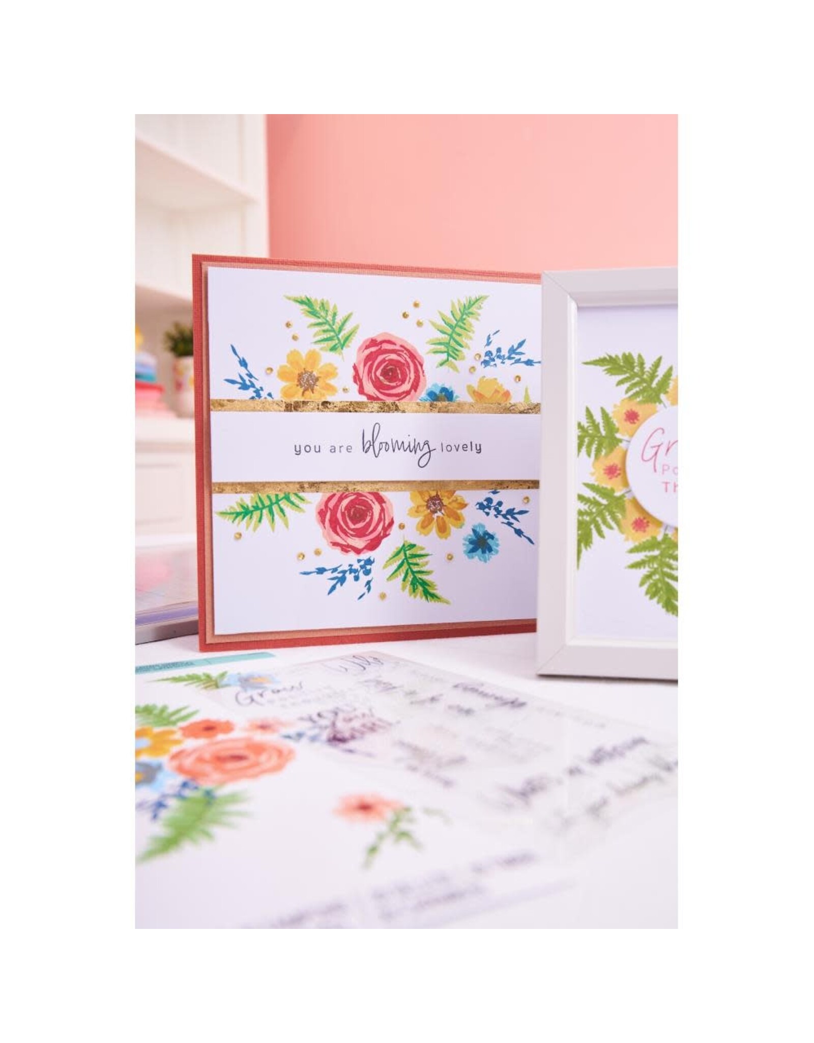 SIZZIX SIZZIX PAINTED FLORALS LAYERED CLEAR STAMP SET