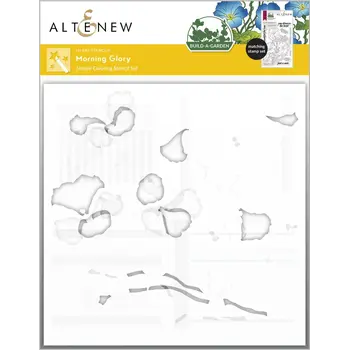 ALTENEW ALTENEW BUILD-A-GARDEN: MORNING GLORY SIMPLE COLORING STENCIL SET 4/PK