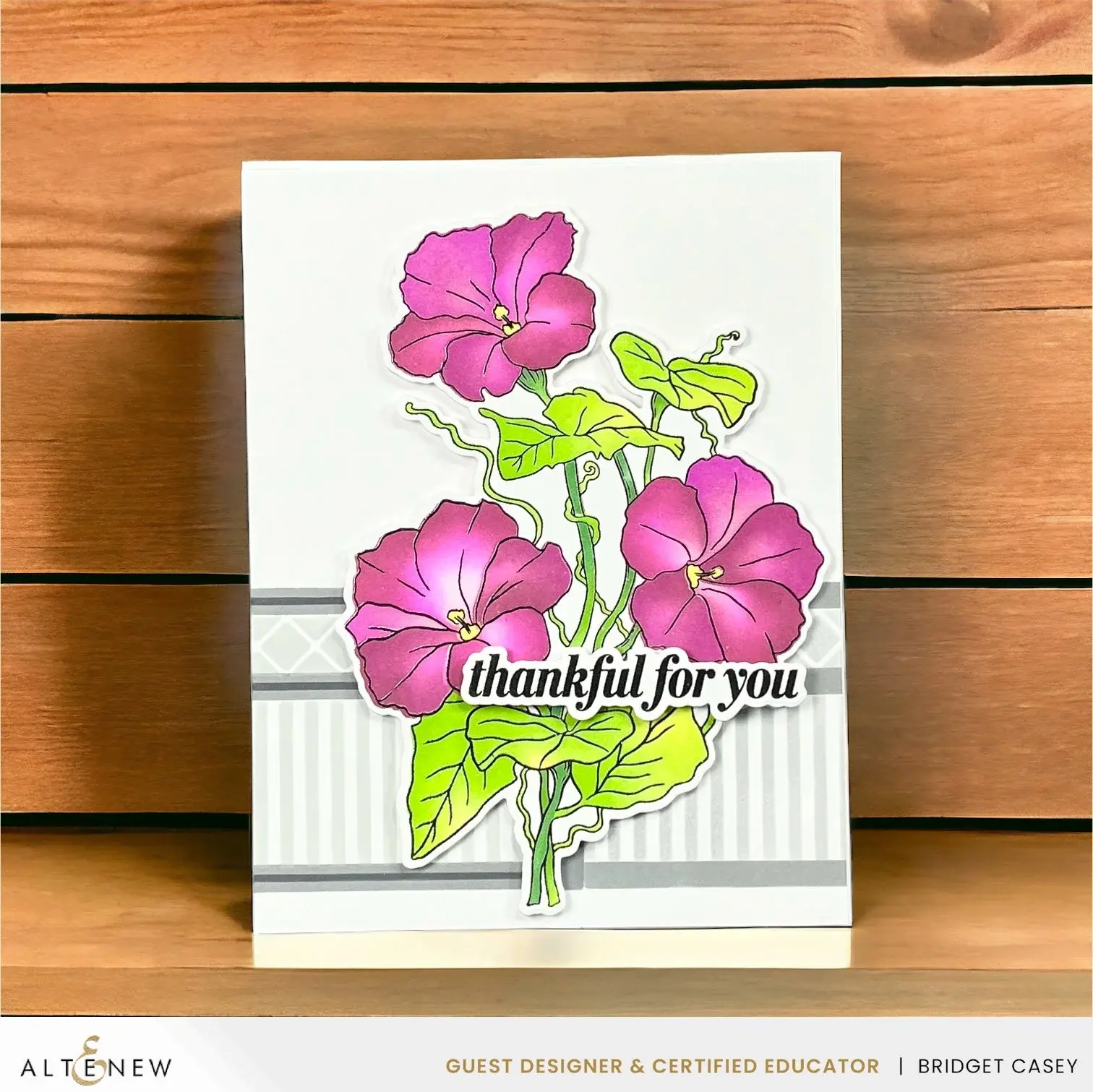 ALTENEW ALTENEW BUILD-A-GARDEN: MORNING GLORY SIMPLE COLORING STENCIL SET 4/PK