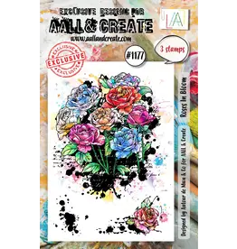 AALL & CREATE AALL & CREATE AUTOUR DE MWA #1177 ROSES IN BLOOM A7 CLEAR STAMP SET