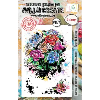 AALL & CREATE AALL & CREATE AUTOUR DE MWA #1177 ROSES IN BLOOM A7 CLEAR STAMP SET